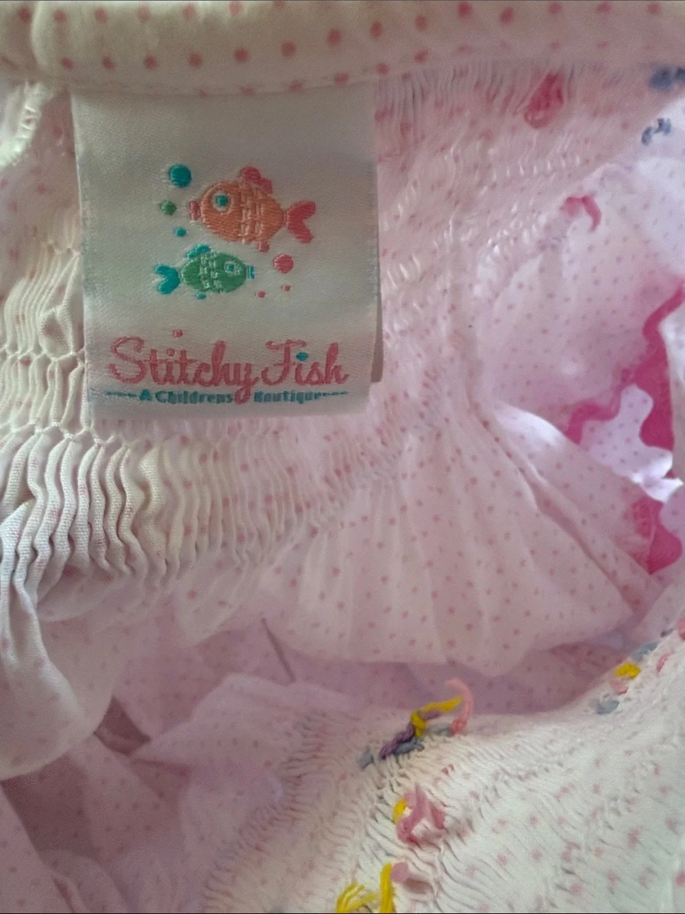 Girls' Pink Smocked dress